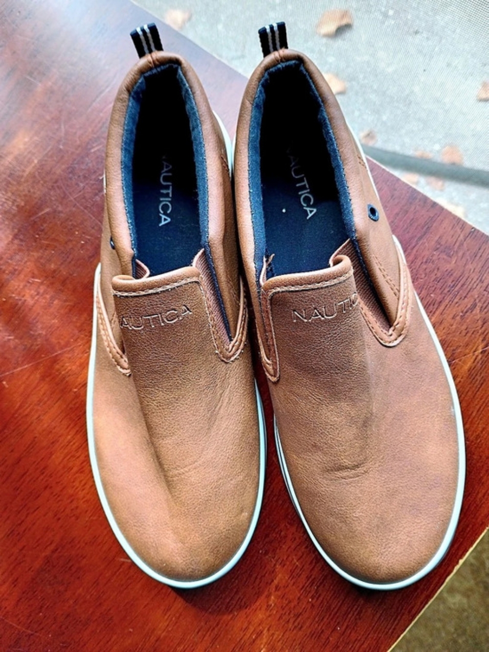 Nautica Akley Brown Slip-On Sneakers
